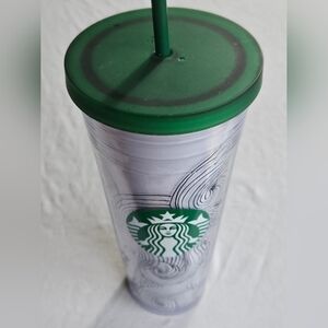 Starbucks 24oz Tumbler Swirl Wave Ice Coffee Tea Smoothie